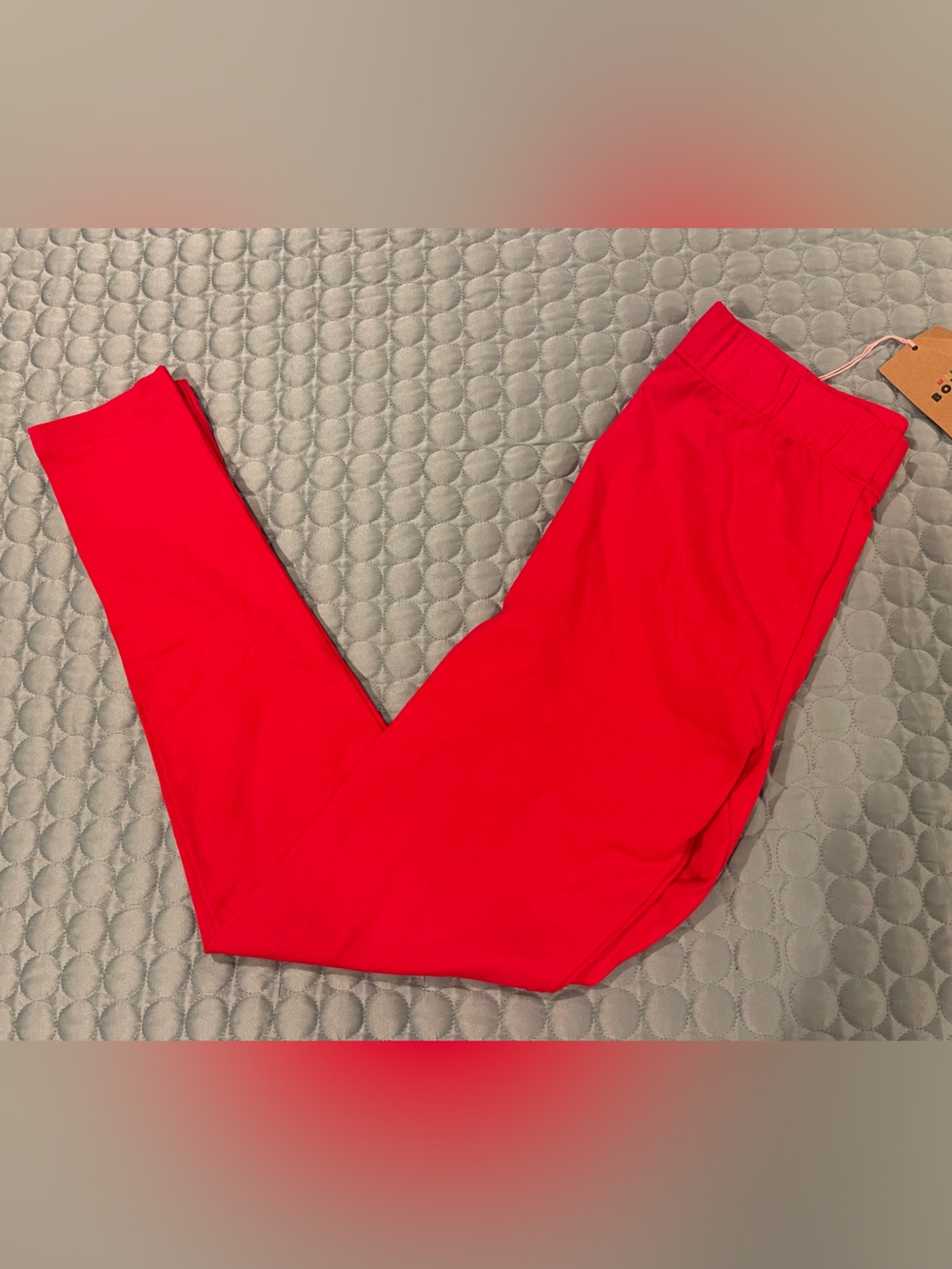 NWT Mini Boden Red Stretch Leggings Sz 12/13 Years Cotton Elastane Blend Preppy